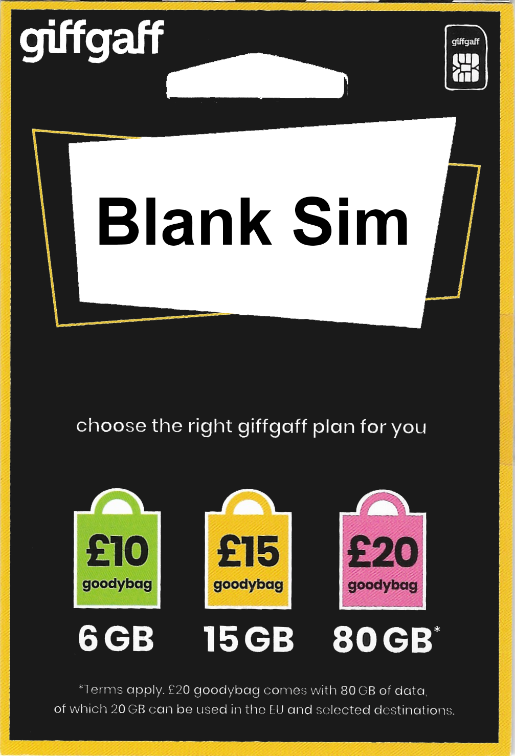 Giffgaff (BlankSIM),UK SIM